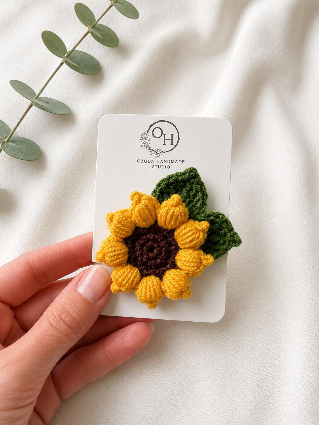 Crochet Sunflower or Daisy Hair Clip __etsy:8176568689